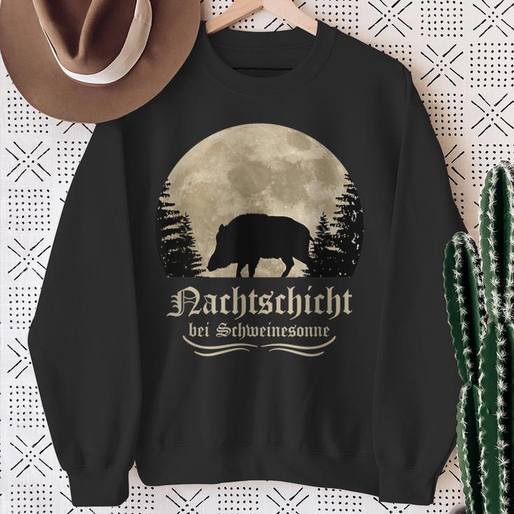 Hunter Wild Boar Keiler Wildsau Slogan Idea Sweatshirt Geschenke für alte Frauen