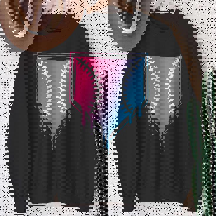 Ice Cream Home Plate Baseball Drip Sweatshirt Gifts for Old Women
