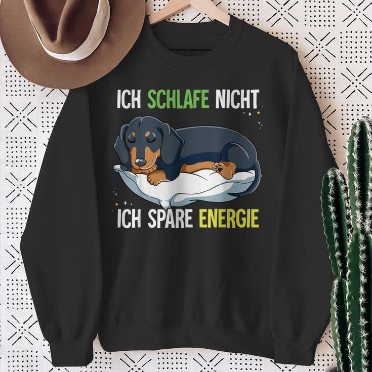 Ich Schlafe Nicht Ich Spare Energy Dachshund Sweatshirt Geschenke für alte Frauen