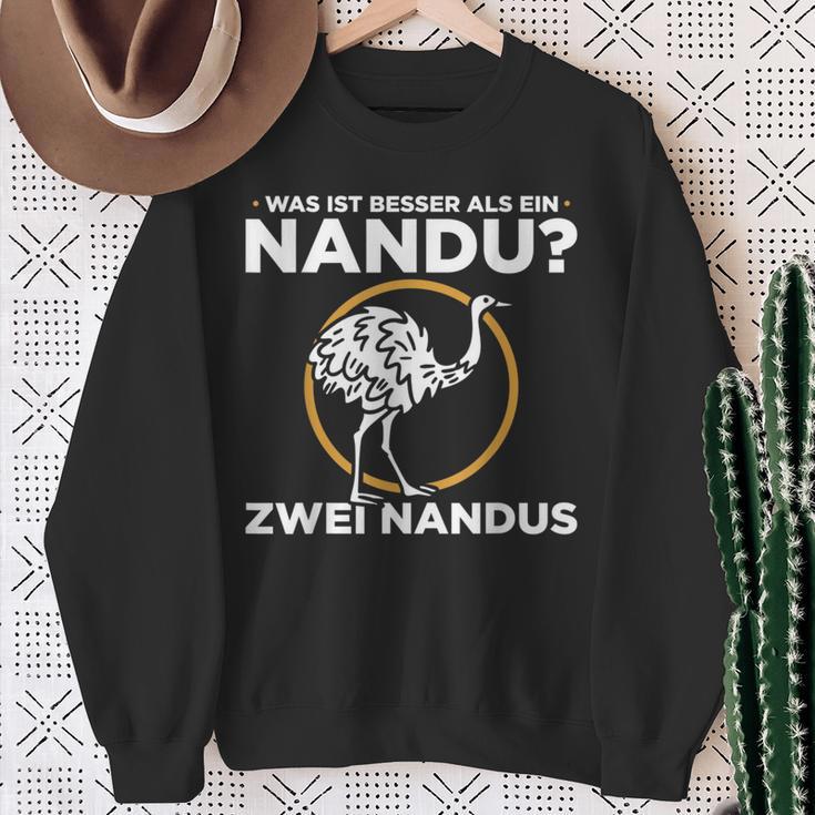 Was Ist Besser Als Ein Nandu Zwei Nandus Saying Sweatshirt Geschenke für alte Frauen