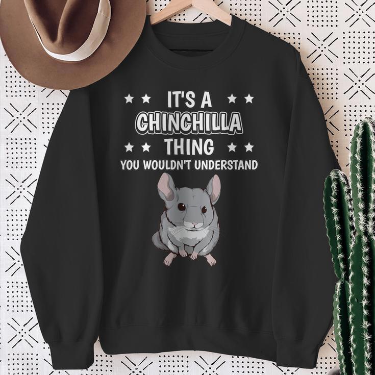 Ist So Ein Chinchilla Ding Lustiger Spruch Chinchillas Sweatshirt Geschenke für alte Frauen