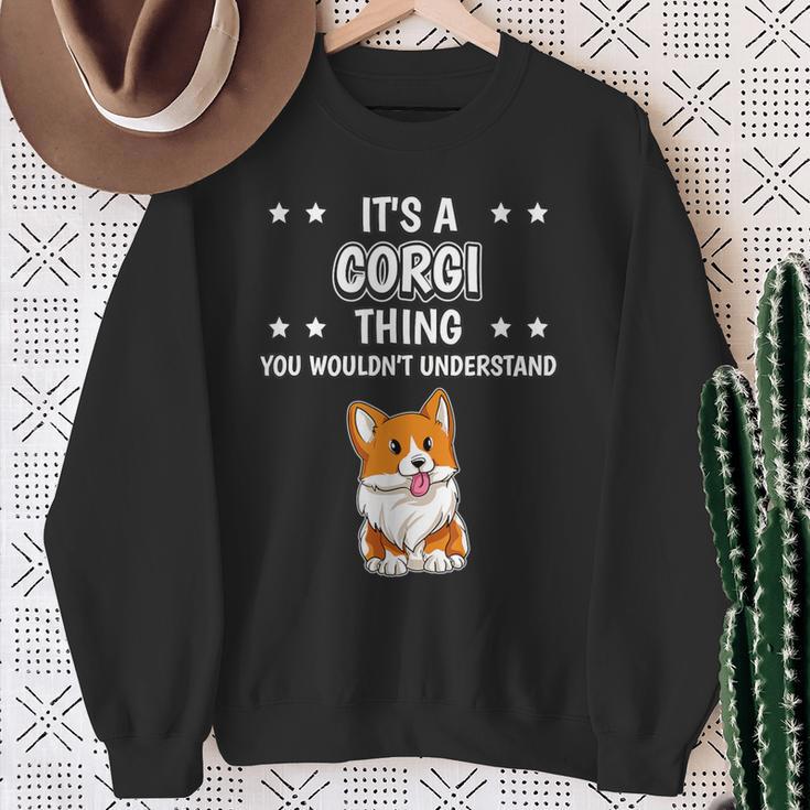 Ist So Ein Corgi Ding Lustiger Spruch Corgis Sweatshirt Geschenke für alte Frauen