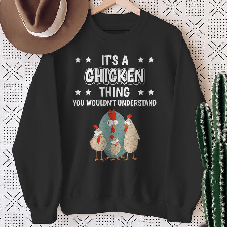 Ist So Ein Huhn Ding Lustiger Spruch Hühner Sweatshirt Geschenke für alte Frauen