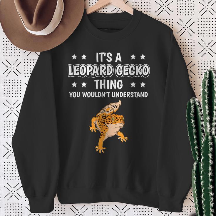 Ist So Ein Leopardgecko Ding Lustiger Spruch Leopardgeckos Sweatshirt Geschenke für alte Frauen