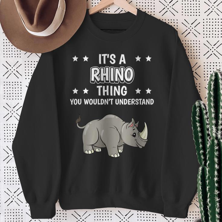 Ist So Ein Nashorn Ding Lustiger Spruch Nashörner Sweatshirt Geschenke für alte Frauen