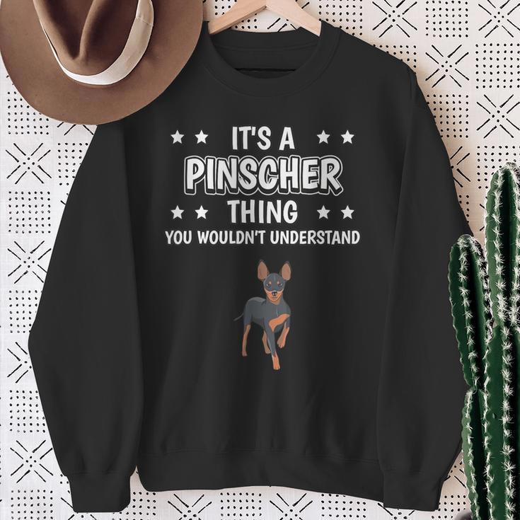 Ist So Ein Pinscher Ding Lustiger Spruch Pinscher Sweatshirt Geschenke für alte Frauen