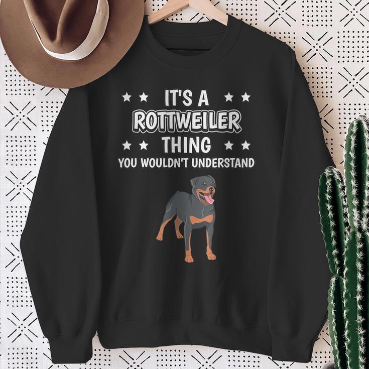 Ist So Ein Rottweiler Ding Lustiger Spruch Rottweiler Sweatshirt Geschenke für alte Frauen