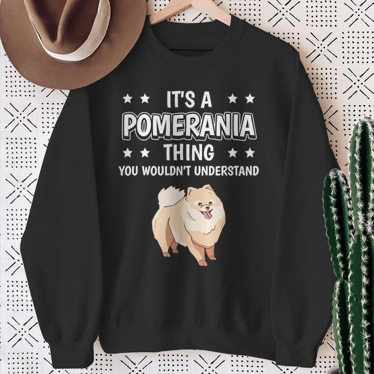 Ist So Ein Zwergspitz Ding Lustiger Spruch Zwergspitze Sweatshirt Geschenke für alte Frauen