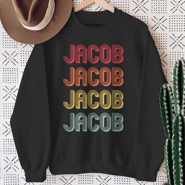 Jacob Geschenk Nachname Lustig Retrointage 80Er Jahre Geburtstagstreffen Sweatshirt Geschenke für alte Frauen