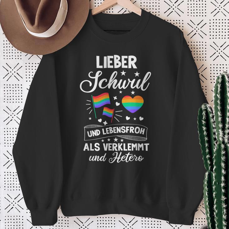 Lieber Schwul Und Lebensfroh Alserlemmund Und Hetero Pride S Sweatshirt Geschenke für alte Frauen