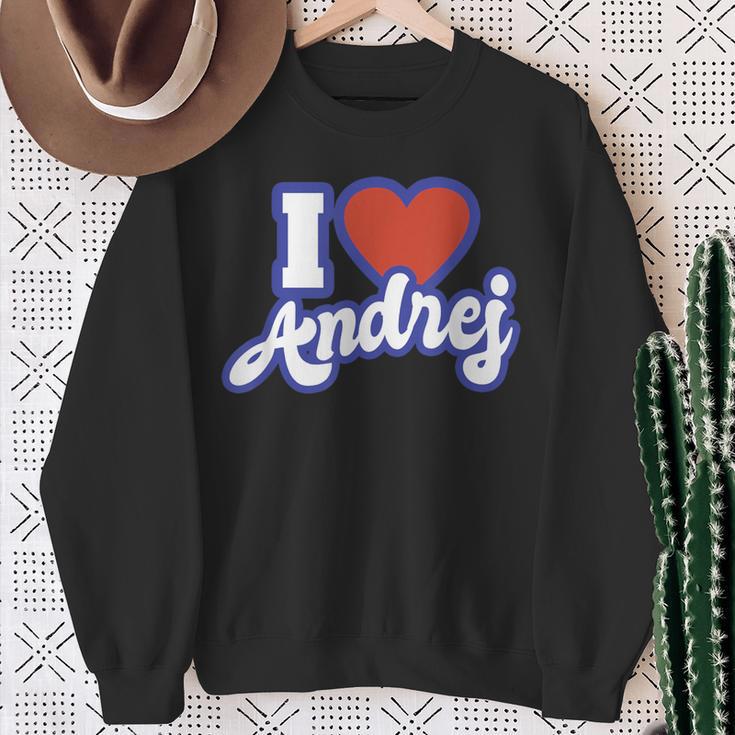 I Love Andrej Sweatshirt Geschenke für alte Frauen