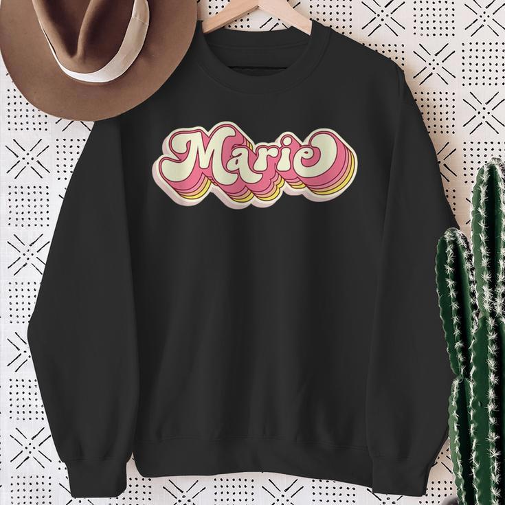 Marie Name Personalised First Name Surname Sweatshirt Geschenke für alte Frauen