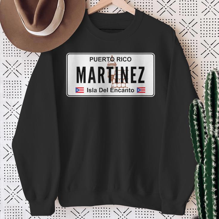 Martinez Last Name Puerto Rico License Plate Sweatshirt Geschenke für alte Frauen