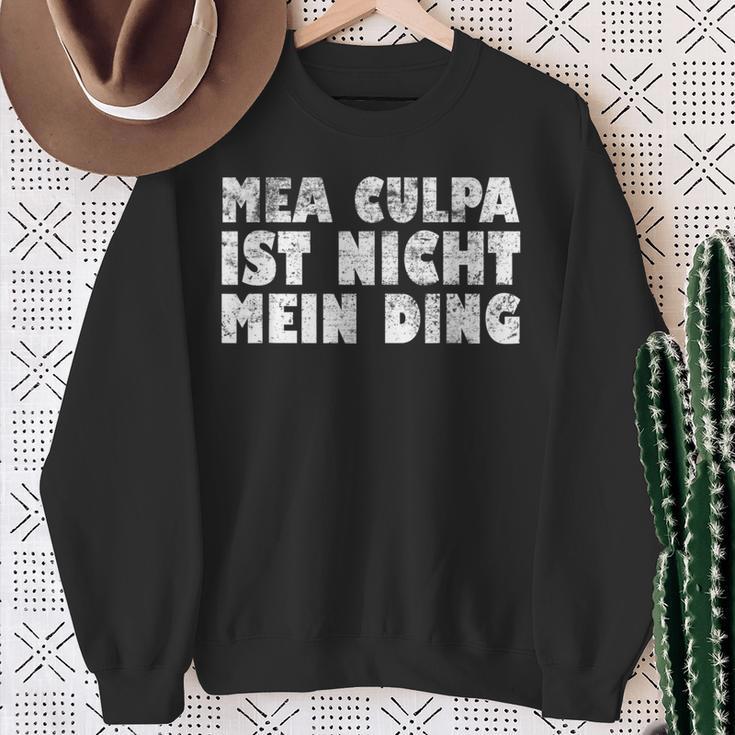 Mea Culpa Ist Nicht Mein Ding Schröder Satire Ex Chancellor S Sweatshirt Geschenke für alte Frauen