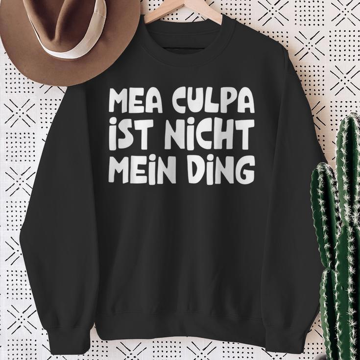 Mea Culpa Ist Nicht Mein Ding Schröder Satire Ex Kanzler Sweatshirt Geschenke für alte Frauen