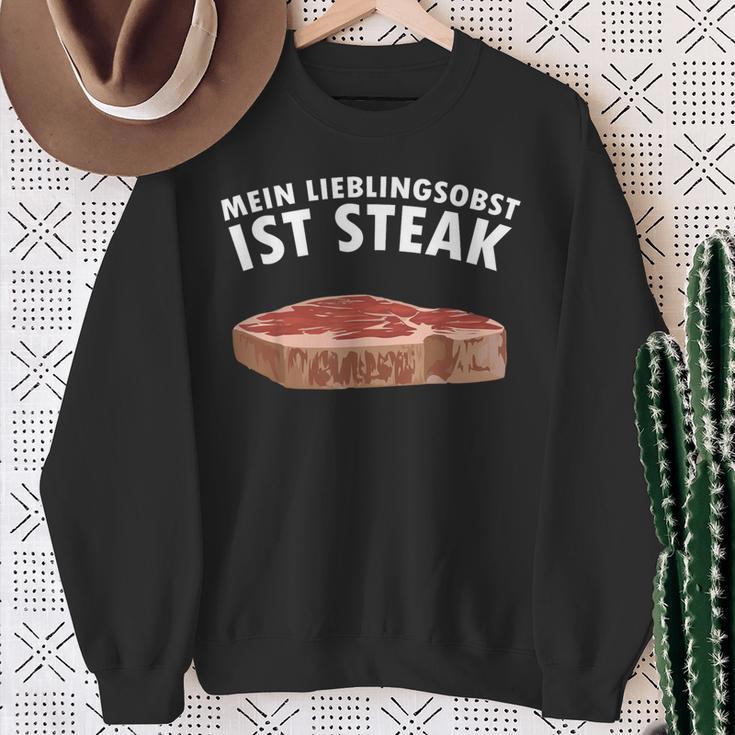 Mein Lieblingsobst Ist Steak Butcher Sweatshirt Geschenke für alte Frauen