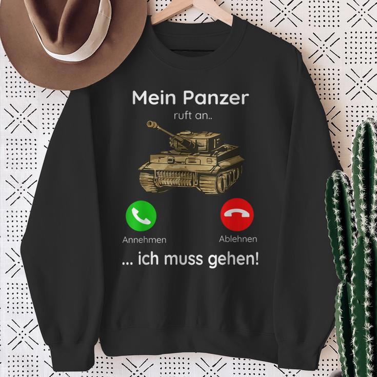 Mein Panzer Ruft An Ich Muss Gehen Sweatshirt Geschenke für alte Frauen