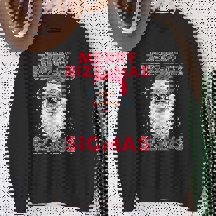 Merry Rizz Mas Sigmas Rizzmas Christmas Rizz Santa Claus Sweatshirt Gifts for Old Women