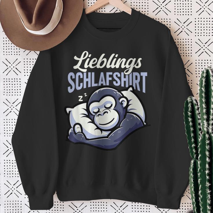 Offizielles Schlaf Gorilla Langschläfer Morgenmuffel Sweatshirt Geschenke für alte Frauen