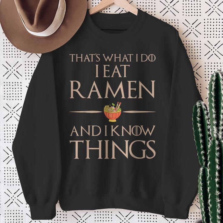 Ramen Das Ist Was Ich Esse Und Weiß Dinge German Sweatshirt Geschenke für alte Frauen