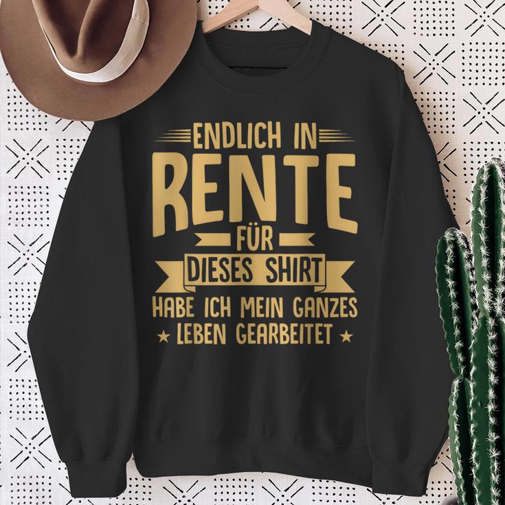 Rentner Endlich In Rente Ruhestand Sweatshirt Geschenke für alte Frauen