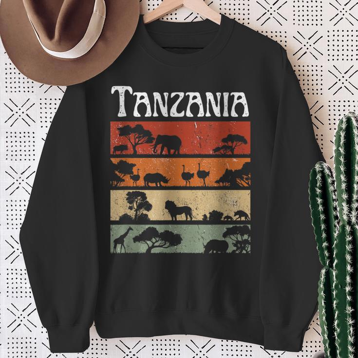 Retro Africa Tanzania Safari Travel Tanzania Tour Sweatshirt Geschenke für alte Frauen