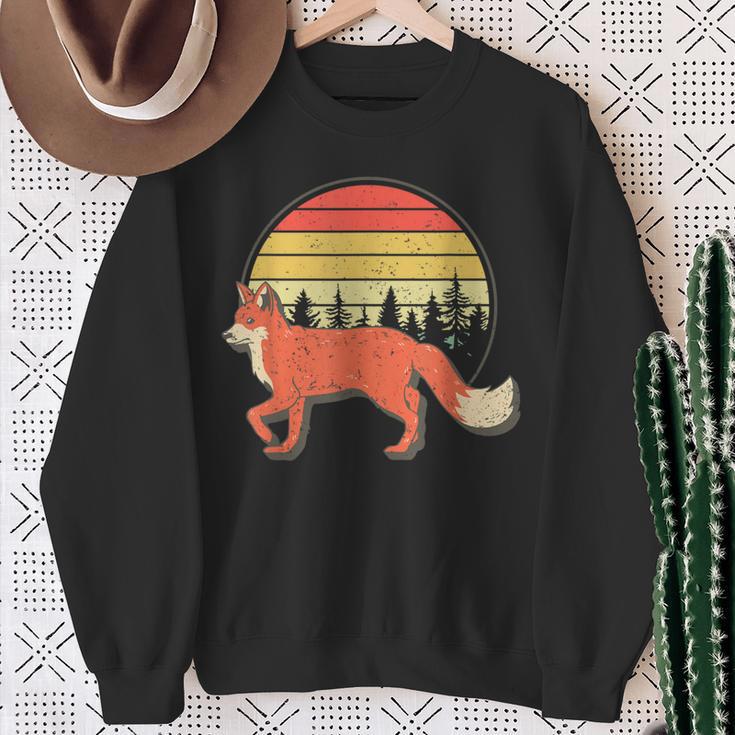 Retro Fox Sweatshirt Geschenke für alte Frauen