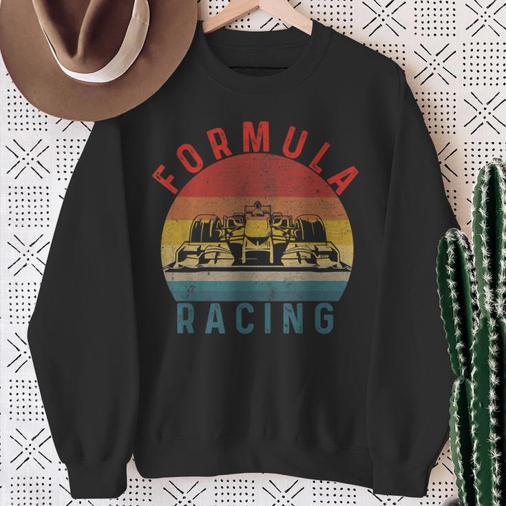 Retrointage Formula Racing Fan Silhouette Racing Car Formula Sweatshirt Geschenke für alte Frauen