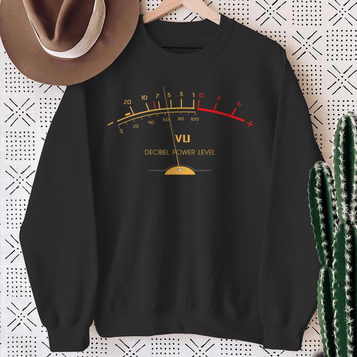 Retrou Meter Sound Level Studio Hi-Fiintage Stereo Music Sweatshirt Geschenke für alte Frauen