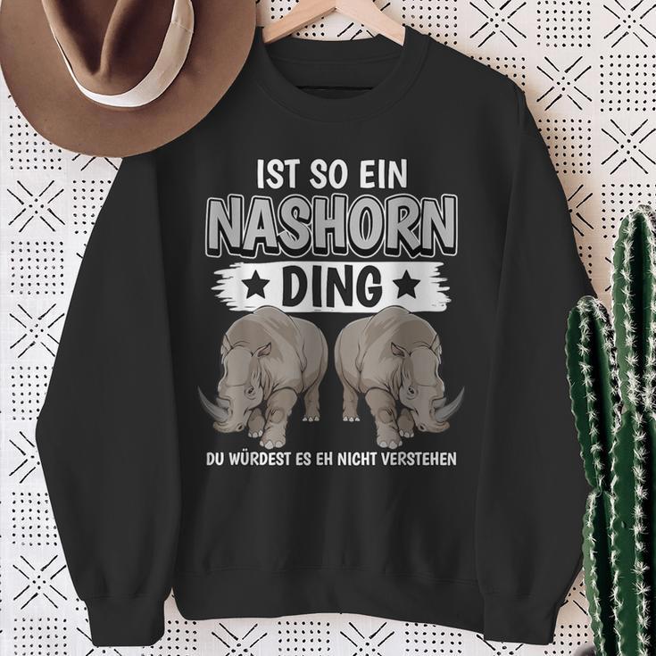 Rhinozeros Sachen Ist So Ein Rhino Ding Rhino Sweatshirt Geschenke für alte Frauen