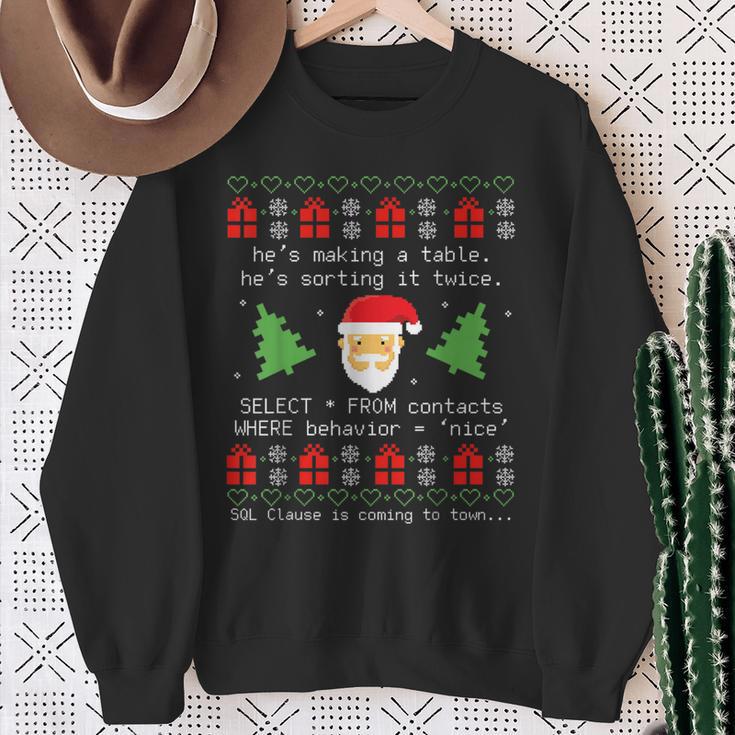 Sql Santa Claus Database Clause Developer Code Db Programmer Sweatshirt ...