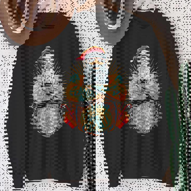 Tattoo Santa Biker Santa Claus Christmas Beer Belly Xmas Tank Top Sweatshirt Gifts for Old Women