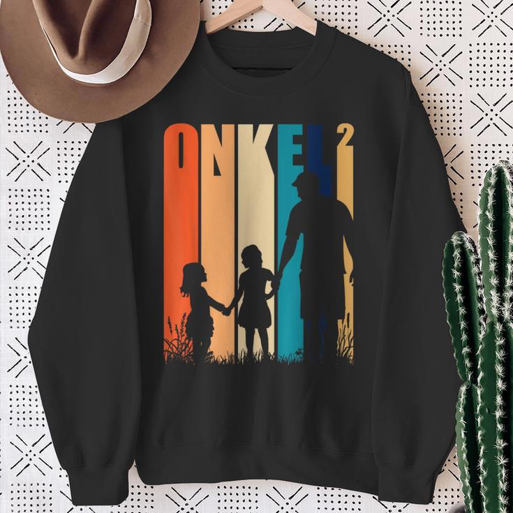 Uncle 2 Nieces Nephew Oheim Stepuncle Sweatshirt Geschenke für alte Frauen