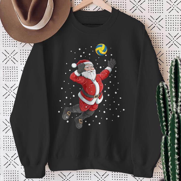 Volleyball Santa Claus Christmas Sweatshirt Geschenke für alte Frauen