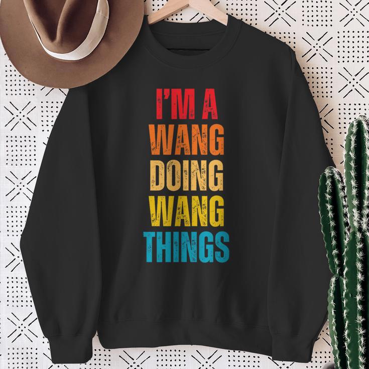 Wang Proud Family Retro Reunion Surname Sweatshirt Geschenke für alte Frauen