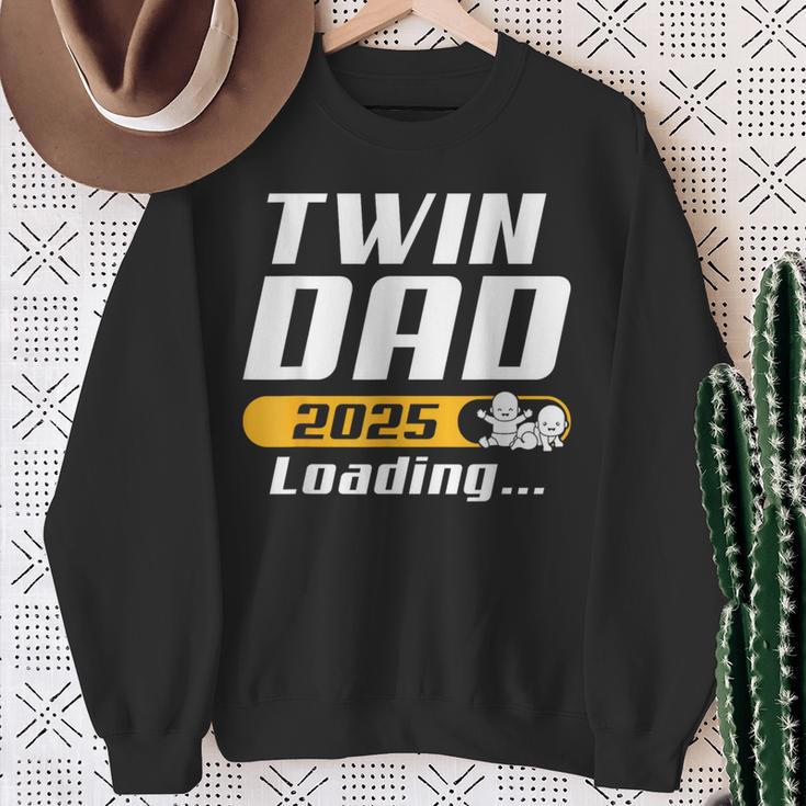 Werdender Papa Twin Dad 2025 Loading Twin Dad Sweatshirt Geschenke für alte Frauen