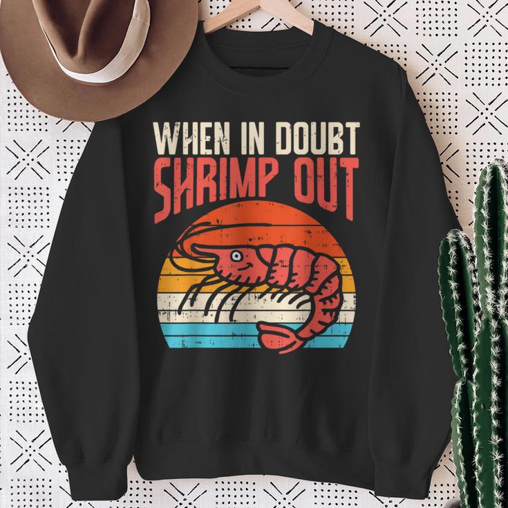 When In Doubt Shrimp Out Retro Bjj Brazilian Jiu Jitsu Sweatshirt Geschenke für alte Frauen