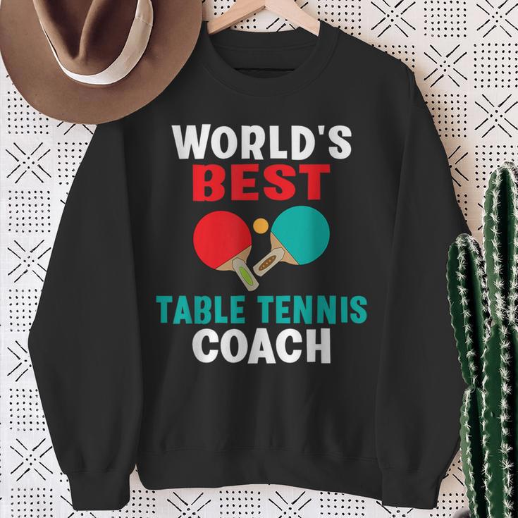 World Best Table Tennis Trainer Sweatshirt Geschenke für alte Frauen