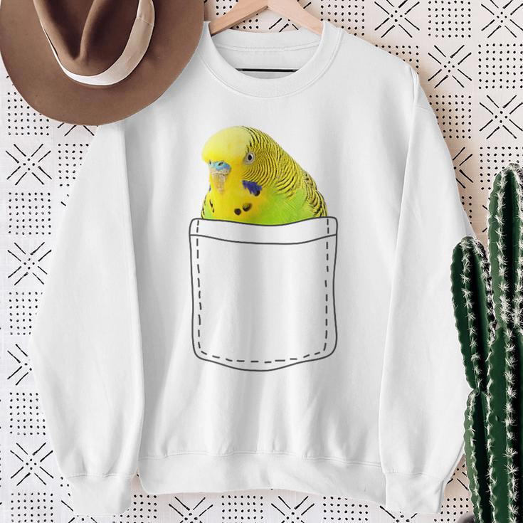 Cute Budgie In Bag Budgie Sweatshirt Geschenke für alte Frauen