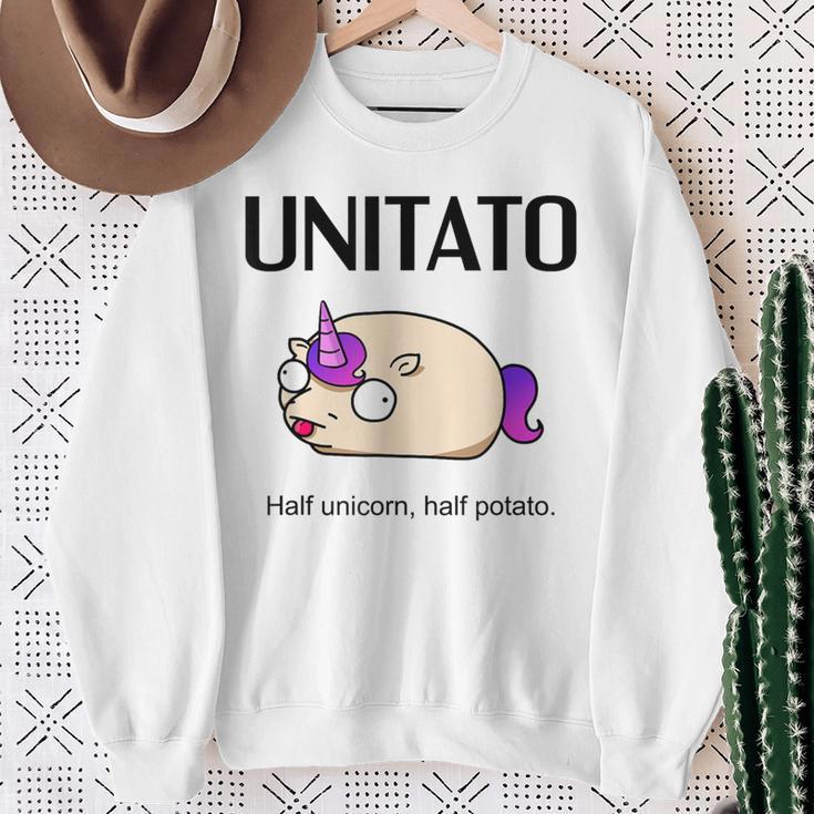 Einhorn-Kartoffel- Unitato- Sweatshirt Geschenke für alte Frauen