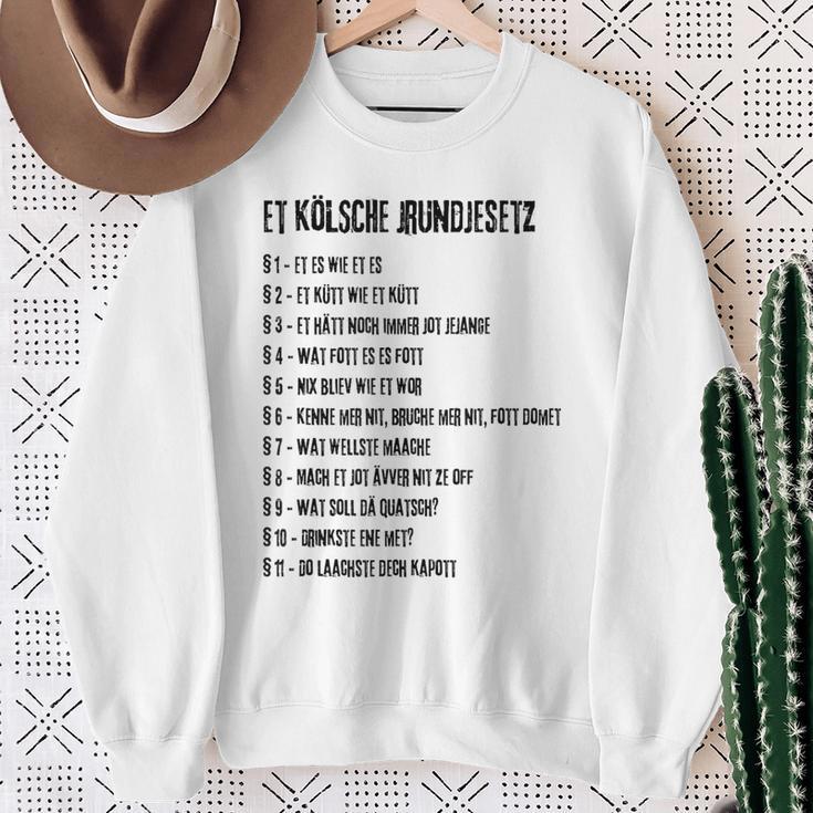 Et Kölsche Jrundjesetz Cologne Cologne Basic Law Carnival Sweatshirt Geschenke für alte Frauen