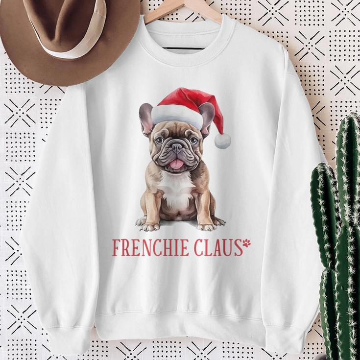 Frenchie Claus French Bulldog Christmas Sweatshirt Geschenke für alte Frauen