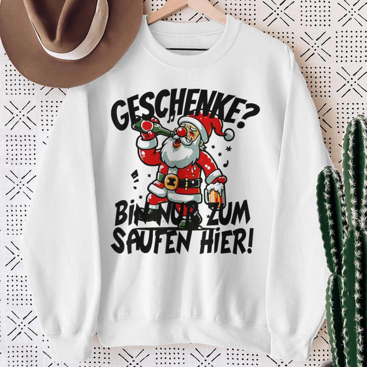 Geschenke Nur Zum Saufen Hier Bier Alkohol German Langu Sweatshirt Geschenke für alte Frauen