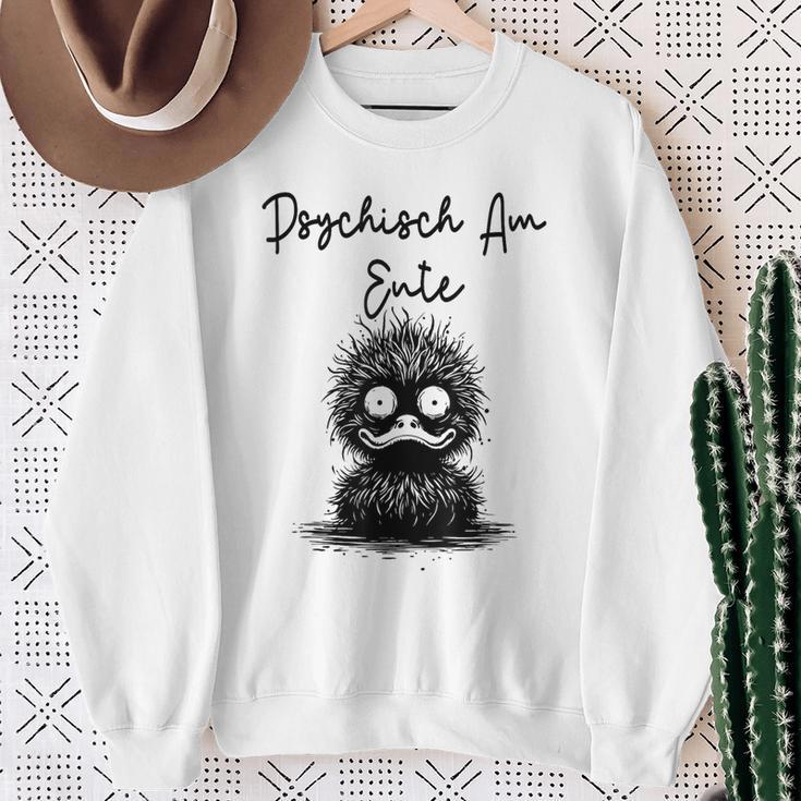 Psychisch Am Ente Psychisch Am Ente Gray Sweatshirt Geschenke für alte Frauen