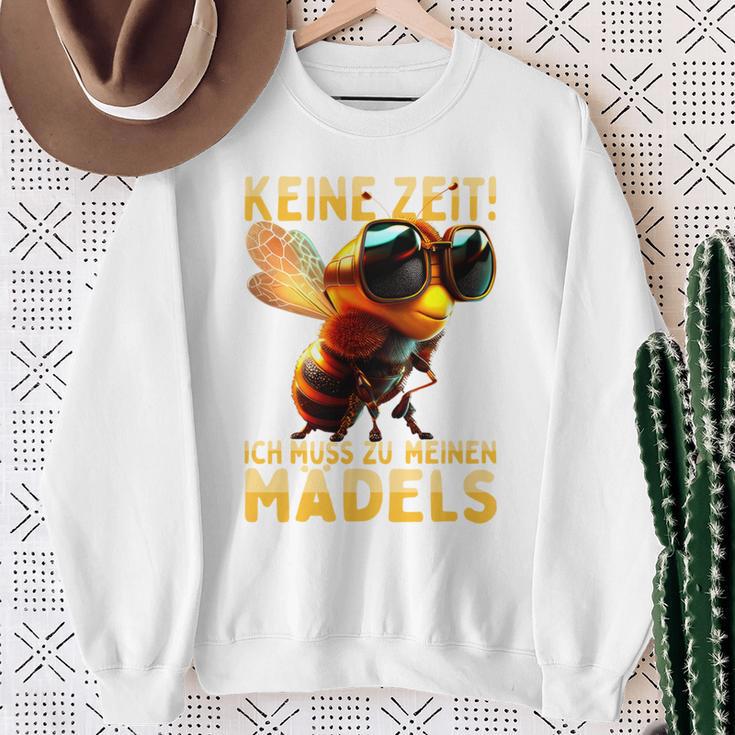 Keine Zeit Ich Muss Zu Meinen Mädels Bienenzüchter Bienen Long-Sleeved Sweatshirt Geschenke für alte Frauen