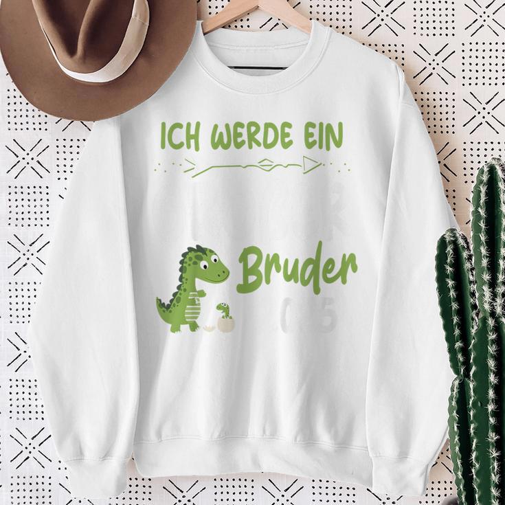 Kinder Ich Werde Ein Großer Bruder 2025 Dinosaur Baby Sweatshirt Geschenke für alte Frauen