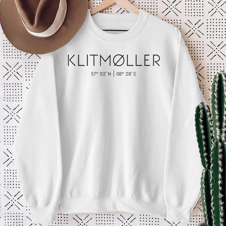 Klitmøller Klitmöller North Jutland Denmark North Sea Gray Sweatshirt Geschenke für alte Frauen