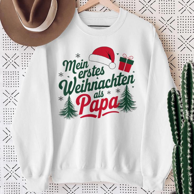 Mein Erstes Weihnachten Als Papa Sweatshirt Geschenke für alte Frauen