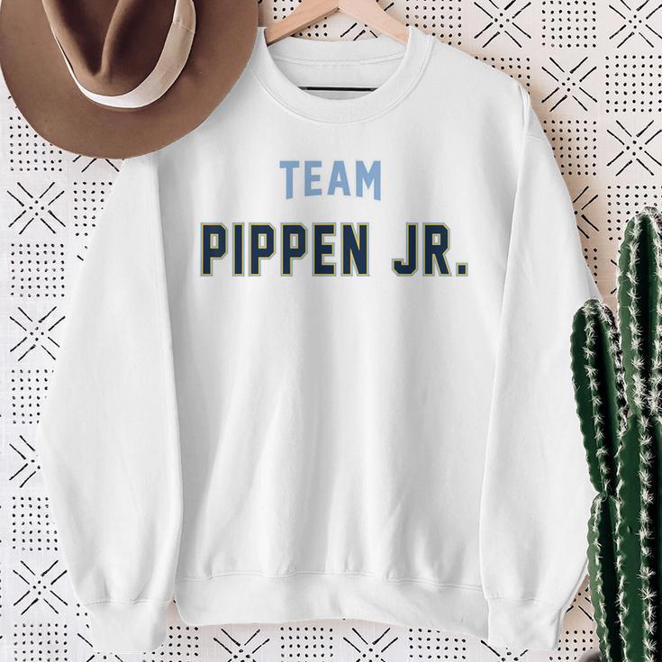 Team Pippen Jr Last Name Proud Family Last Name Familia Blue Sweatshirt Geschenke für alte Frauen