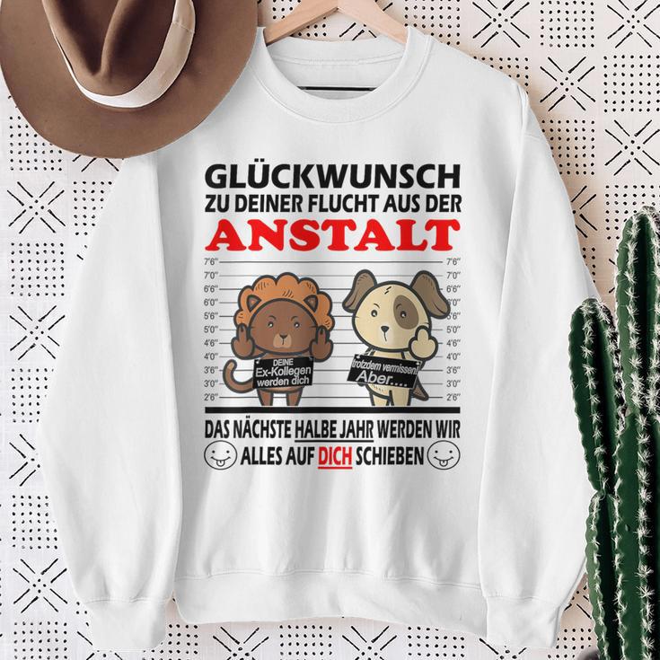 Zum Farewell Glückwunsch Zu Deiner Elucht Aus Der Anstalt Gray S Sweatshirt Geschenke für alte Frauen